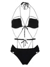 Nensi Dojaka Multi-strap Design Swimsuit In Schwarz