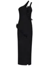 Nensi Dojaka Nadia Black Midi Dress In Black