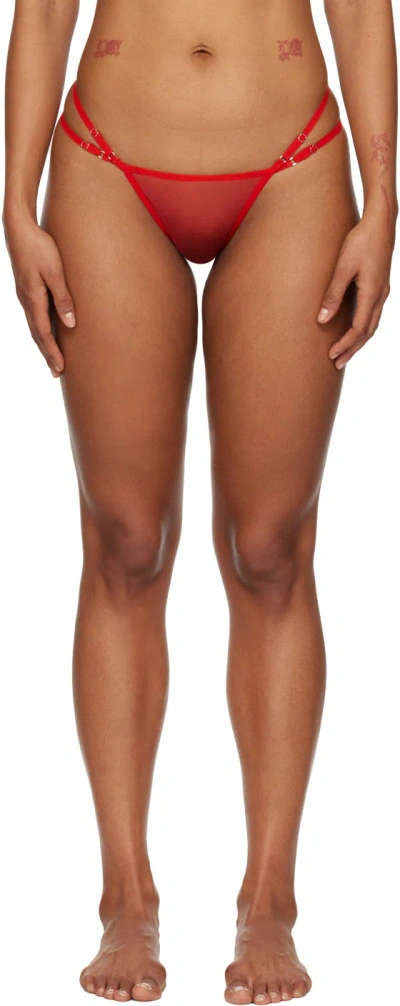 Nensi Dojaka Orange Heart Thong In Autumn Glaze