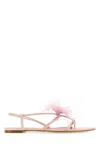 Nensi Dojaka Woman Thong Sandal Pink Size 7 Leather
