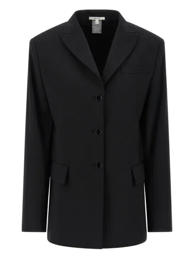 Nensi Dojaka Belted Blazer Jacket In Black