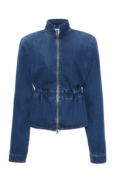 NENSI DOJAKA PEPLUM COTTON BOMBER JACKET