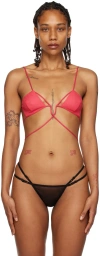 Nensi Dojaka Pink Angular Tank Top In Fuchsia