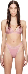 NENSI DOJAKA PINK CALVIN KLEIN EDITION MESH UNLINED TRIANGLE BRA