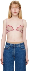 Nensi Dojaka Pink Heartbeat Bra In Pink / Fuchsia