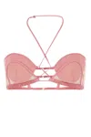 Nensi Dojaka Adjustable Straps Sheer Chiffon Bra