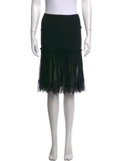 Pre-owned Nensi Dojaka Pleated Accents Mini Skirt In Black