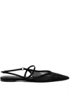 Nensi Dojaka Pointed Flat Sandals In Black