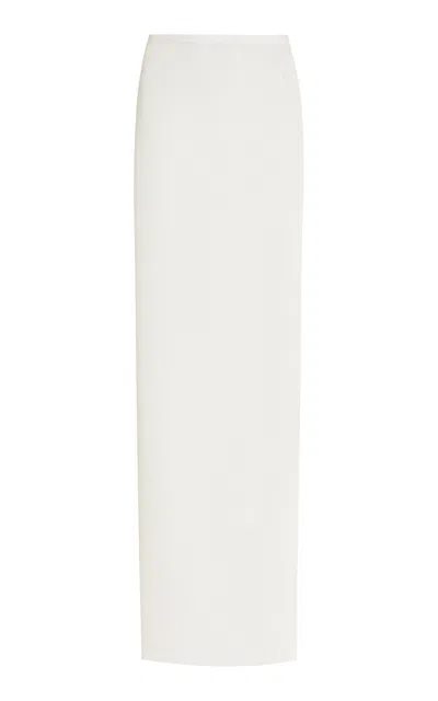 Nensi Dojaka Ribbed-knit Tube Skirt In White