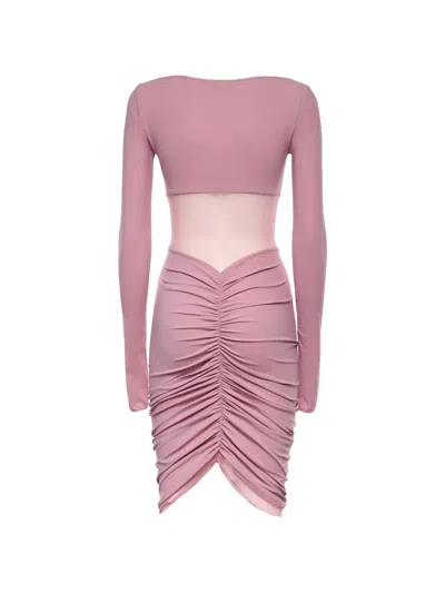 Nensi Dojaka Ruched Mini Dress In Pink