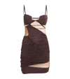 Nensi Dojaka Draped Minidress In Brown