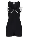 Nensi Dojaka Ruffled Playsuit In Black