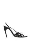 Nensi Dojaka Woman Sandals Black Size 8 Textile Fibers In Black