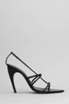 Nensi Dojaka Pointed-toe Leather Sandals In Black