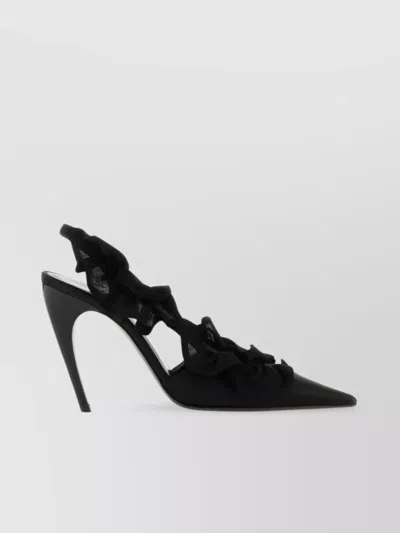 NENSI DOJAKA SATIN SLINGBACK PUMPS