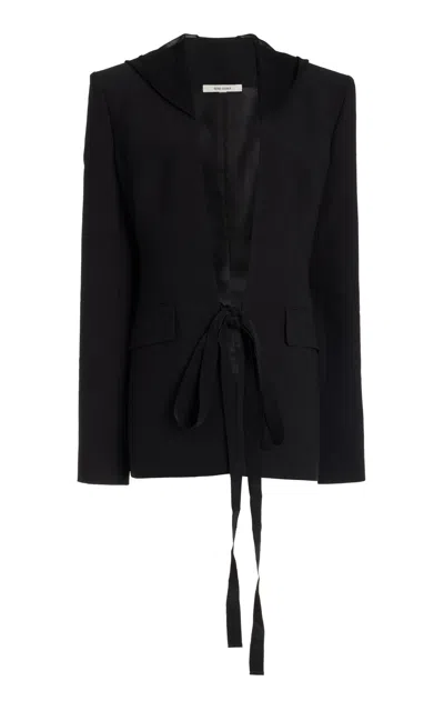 Nensi Dojaka Scarf-detailed Blazer In Black