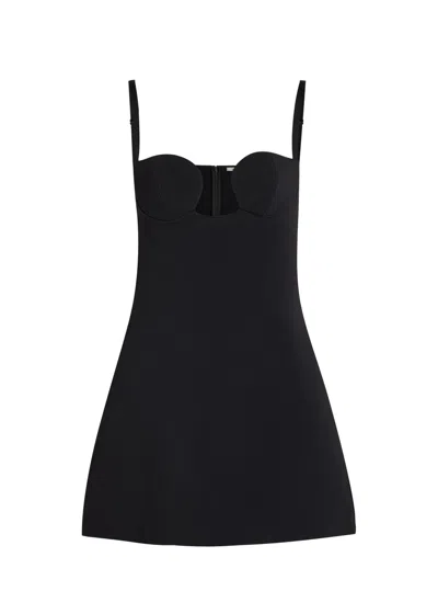 Nensi Dojaka Sculpted Crepe Mini Dress In Black