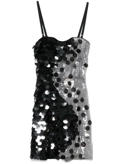 Nensi Dojaka Sequined Mini Dress In Black