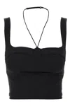 Nensi Dojaka Halter Strap Cropped Top With Structured Cups
