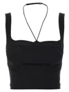 Nensi Dojaka Halter Strap Cropped Top With Structured Cups
