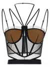 Nensi Dojaka Fitted Black Top With Multi-strap Design