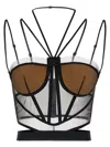 Nensi Dojaka Sheer Strappy Corset Top
