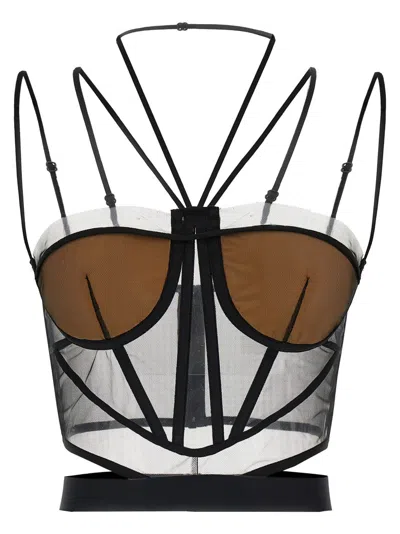 NENSI DOJAKA NENSI DOJAKA 'SHEER CORSET' TOP