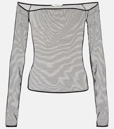 Nensi Dojaka Sheer Long Sleeve Top In Black