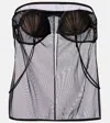 Nensi Dojaka Sheer Top In Black