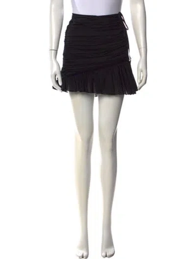 Pre-owned Nensi Dojaka Silk Mini Skirt In Black