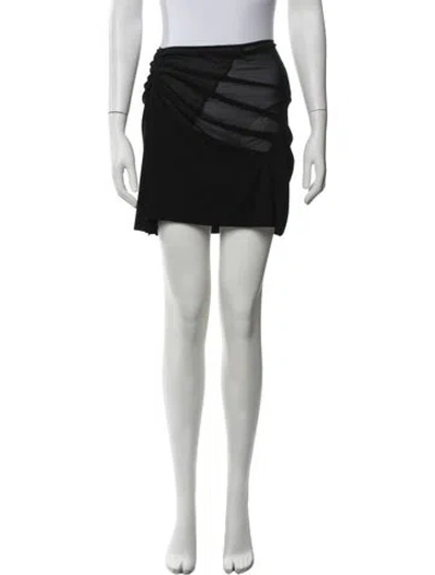 Pre-owned Nensi Dojaka Silk Mini Skirt In Black