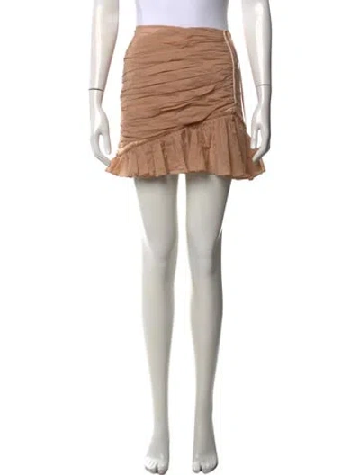 Pre-owned Nensi Dojaka Silk Mini Skirt In Neutrals