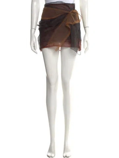 Pre-owned Nensi Dojaka Silk Mini Skirt In Pink
