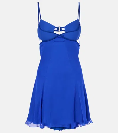 Nensi Dojaka Silk Minidress In Blue