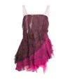 Nensi Dojaka Silk-trim Kiera Mini Dress In Purple