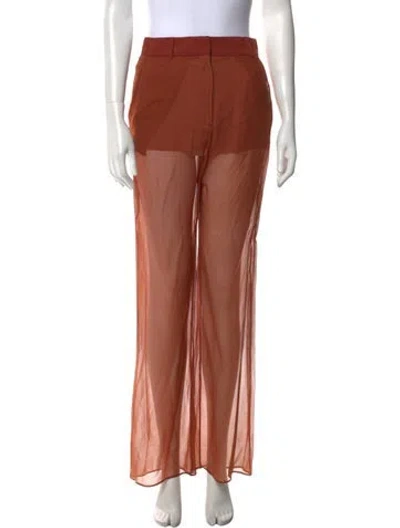 Pre-owned Nensi Dojaka Silk Wide Leg Pants W/ Tags In Brown