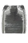 Nensi Dojaka Shimmering Mini Skirt With Metallic Heart Accents