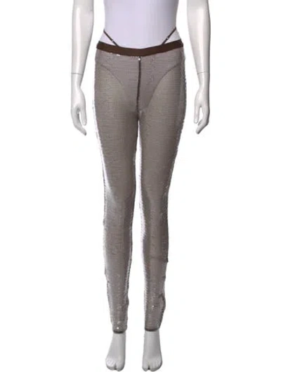 Pre-owned Nensi Dojaka Skinny Leg Pants In Neutrals