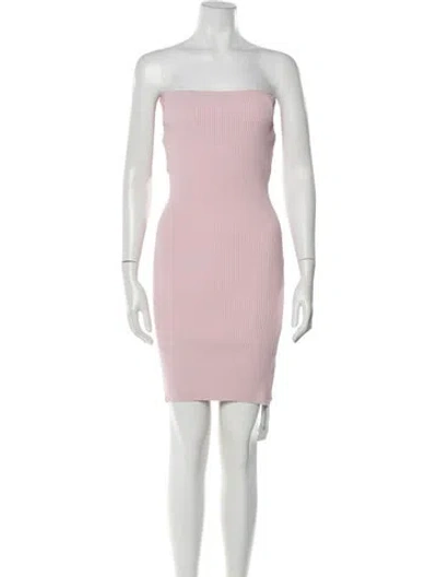 Pre-owned Nensi Dojaka Strapless Mini Dress In Pink