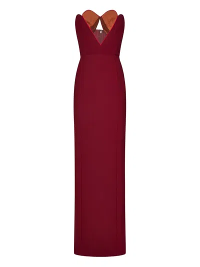 Nensi Dojaka Sweetheart-neckline Maxi Dress In Red