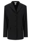 Nensi Dojaka Tailored Black Wool Blend Blazer In Black