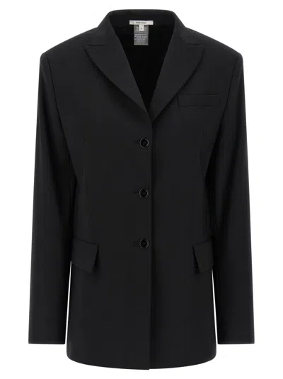 NENSI DOJAKA TAILORED BLACK WOOL BLEND BLAZER