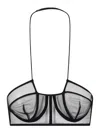Nensi Dojaka Mesh Balconette Bra In Black
