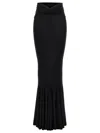Nensi Dojaka V-waist Flared Jersey Maxi Skirt