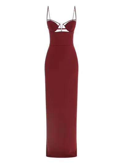 NENSI DOJAKA V-WIRE MAXI DRESS