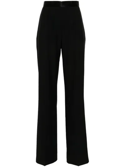 Nensi Dojaka Tailored High Waisted Wide Pants In Black