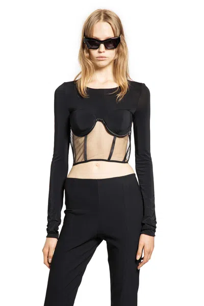 Nensi Dojaka Woman Black Tops