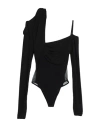 Nensi Dojaka Woman Bodysuit Black Size M Cupro, Elastane, Polyamide, Viscose In Black