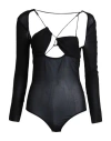 Nensi Dojaka Woman Bodysuit Black Size M Silk, Elastane In Black