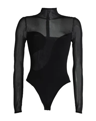 Nensi Dojaka Woman Bodysuit Black Size M Viscose, Polyester, Polyamide